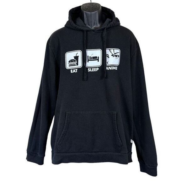 Tstars Eat Sleep Anime Hoodie Size L - Picture 1 of 6